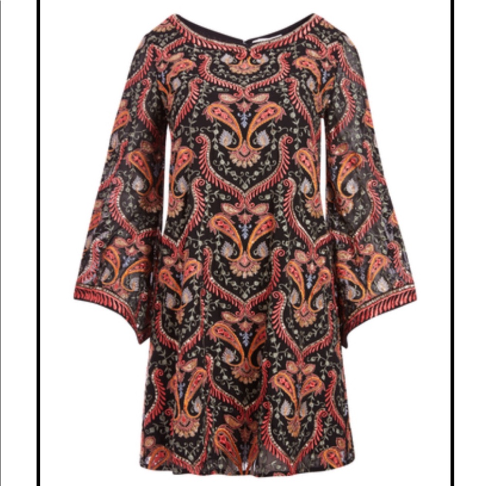 alice and olivia ELEONORA EMBELLISHED MINI DRESS